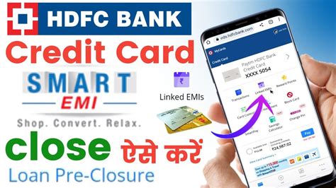 hdfc credit card emi preclosure